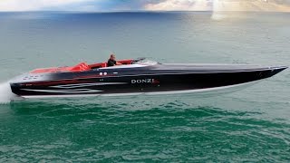 DONZI 43 ZR Power Boat  Ferrari Performance meets James Bond Style [upl. by Haroppizt]