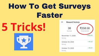 How To Get Surveys Faster In Google Opinions Rewards  Get More Surveys [upl. by Assirod]