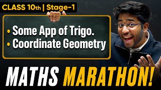 Class 10th Maths Maha Marathon  Some App of Trigonometry amp Coord Geometry 🔥  Shobhit Nirwan [upl. by Ylenaj122]