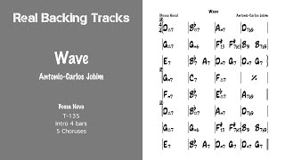 Wave  Real Jazz Backing Track  Play Along [upl. by Dibbrun]