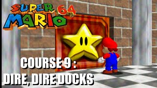 Super Mario 64 3D AllStars  Course 9  Dire Dire Docks All Star Locations 100 [upl. by Avlasor]