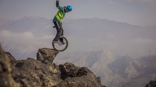 Downhill Unicycling Mount Damavand Iran [upl. by Ecirtal92]