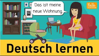 Deutsch lernen mit Dialogen  Lektion 15  Wie gefällt dir deine Wohnung  Aussprache quothquot [upl. by Beatrisa]