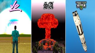 Nuclear Bomb in GTA Games Evolution [upl. by Ahsinej733]