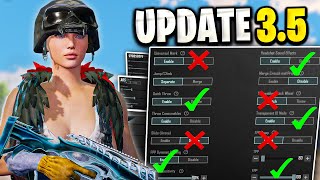 PUBG Mobile 35 Update Best Settings Controls amp Sensitivity Guide [upl. by Vera]