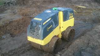 BOMAG BMP 8500 SOIL COMPACTOR In Difficult Conditions [upl. by Nannahs]