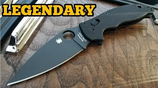 SPYDERCO MANIX 2 BLACK DLC G10  S30V  My new EDC [upl. by Nottirb605]