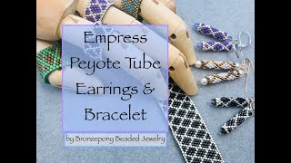 Peyote Tube Earrings and Bracelet [upl. by Leipzig]