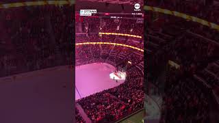 Canadian hockey fans boo US national anthem amid trade war [upl. by Aivekahs]