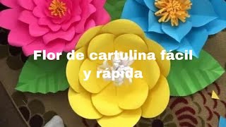 Cómo hacer flores de cartulina fácil y rápido [upl. by Steffi85]