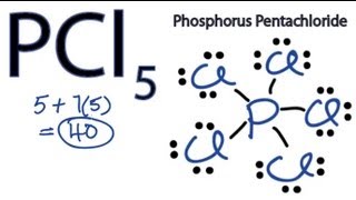 PCl5 Lewis Structure  How to Draw the Lewis Structure for PCl5 [upl. by Jena461]