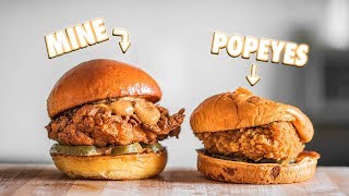 Making The Popeyes Chicken Sandwich At Home But Better [upl. by Nasar19]