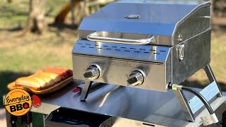 Expert Grill 2 Burner Tabletop Propane Gas Grill in Stainless Steel Review  Best Portable Grill [upl. by Bonnibelle860]