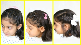 3 Simple amp Cute Hairstyles for Medium Hair  MyMissAnand [upl. by Xet605]