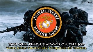 Chant des Marines ENFR paroles  Marines Hymn French [upl. by Marilyn]