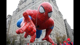 Macys Parade Balloons SpiderMan Version 1 amp 2 [upl. by Revkah]