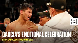 Ryan Garcias Immediate Emotional Reaction To KOing Luke Campbell [upl. by Sams]