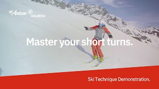 Ski Technique Demonstration  Short Turns [upl. by Okkin]