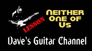 LESSON  Neither One Of Us by Gladys Knight [upl. by Natal938]