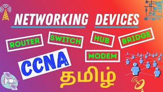 Network Devices in Tamil Explained  Switch Bridge Hub Router Modem  CCNA Tamil [upl. by Laved659]