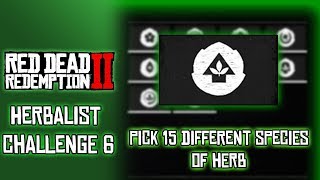 RDR2 Herbalist Challenge 6 Pick 15 Different Species Of Herbs [upl. by Eoin]