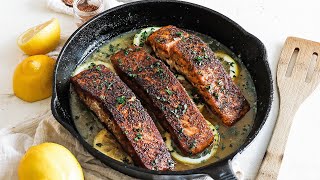 Easy Blackened Salmon Recipe » With Homemade Blackened Seasoning [upl. by Enerak]