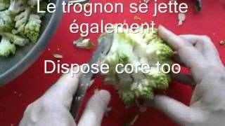 Comment préparer un choux Romanesco  How to prepare a Romanesco cauliflower [upl. by Tankoos388]