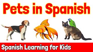 Pets in Spanish  Spanish Learning for Kids [upl. by Hamitaf]