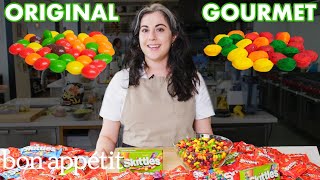 Pastry Chef Attempts To Make Gourmet Skittles  Gourmet Makes  Bon Appétit [upl. by Staten]