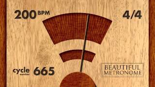 200 BPM 44 Wood Metronome HD [upl. by Rabka]