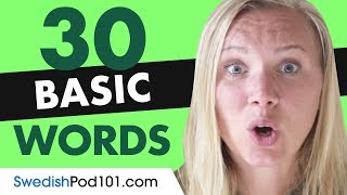 30 Beginner Swedish Words Useful Vocabulary [upl. by Attenrad]