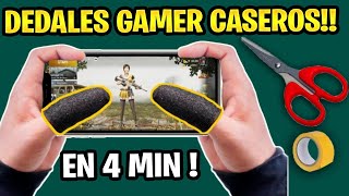 DEDALES GAMERS Caseros en 4 MINUTOS  GUANTES PARA JUGAR PUBG MOBILE o FREE FIRE GRATIS [upl. by Dlonyar]