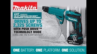 Makita DFS452ZX2 18V Cordless Brushless Screwdriver and Autofeed attachment [upl. by Ardnwahs]