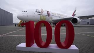 Emirates receives 100th Airbus A380  Emirates Airline [upl. by Lenoel]