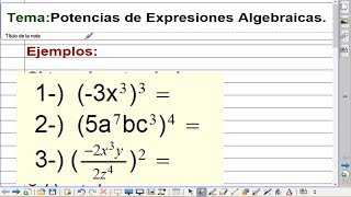 Potencias de Expresiones Algebraicas [upl. by Koralie]