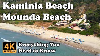 Kaminia Beach amp Mounda Beach Kefalonia Cephalonia in 4K  Everything [upl. by Nichols]