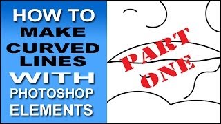 Make Curved Lines in Photoshop Elements  Part 1 [upl. by Malim]