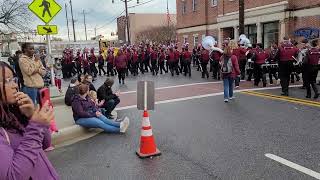 Havre De Grace Warrior Pride Marching Band Christmas Parade Aberdeen MD 1232022 [upl. by Kilk]