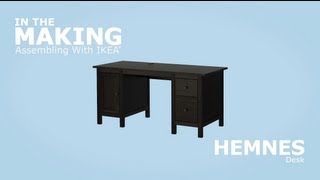 IKEA HEMNES Desk Assembly Instructions [upl. by Nasia]