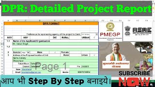 DPR Detailed Project ReportSTEP BY STEPPMEGPMSMEMSY MUKHYAMANTRI SWAROJGAR YOJNA [upl. by Auqinehs]