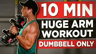 15 MINUTE ARM WORKOUT DUMBBELLS ONLY [upl. by Adnilema421]