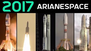 Rocket Launch Compilation 2017  ArianeSpace [upl. by Otineb]