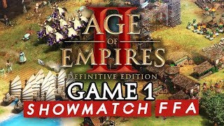 Age of Empires II FFA  Game 1 ShowMatch 2000€ Cash prize [upl. by Maharva]