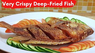 Super Crispy DeepFried Fish  A Simple Way to Cook DeepFry Fish [upl. by Ecinrahs]