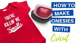 CRICUT ONESIE TUTORIAL  Easy Cricut Beginner Project [upl. by Rozanne]