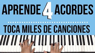 4 Acordes Para Muchas Canciones Cristianas  Piano Tutorial [upl. by Amandy109]