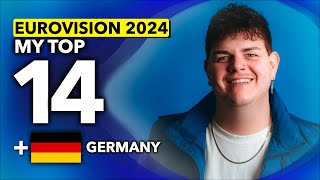 Eurovision 2024  My Top 14 NEW 🇩🇪 Germany [upl. by Seem]