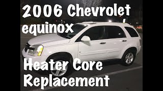 Chevrolet equinox Heater Core Replacement [upl. by Rentsch719]