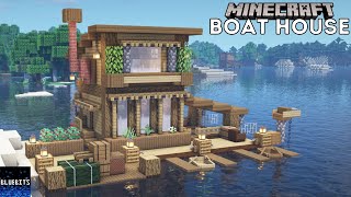 Minecraft Tutorial  How to Build a Boat House 23 [upl. by Aylward230]