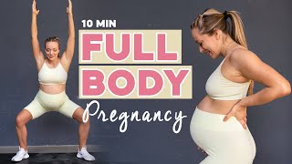 10 MIN Ganzkörper Training FÜR SCHWANGERE  No Equipment  Full Body Pregnancy Workout [upl. by Adaliah]